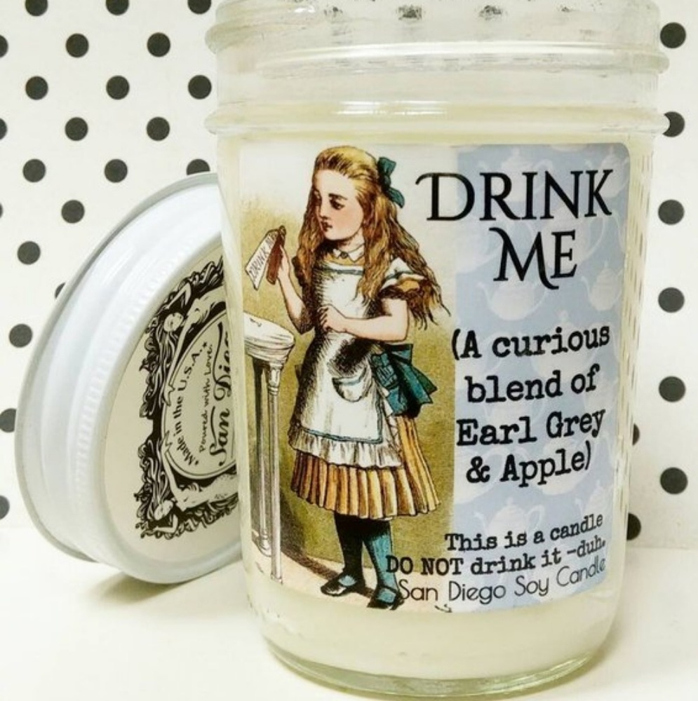 Drink Me soy candle Alice in Wonderland